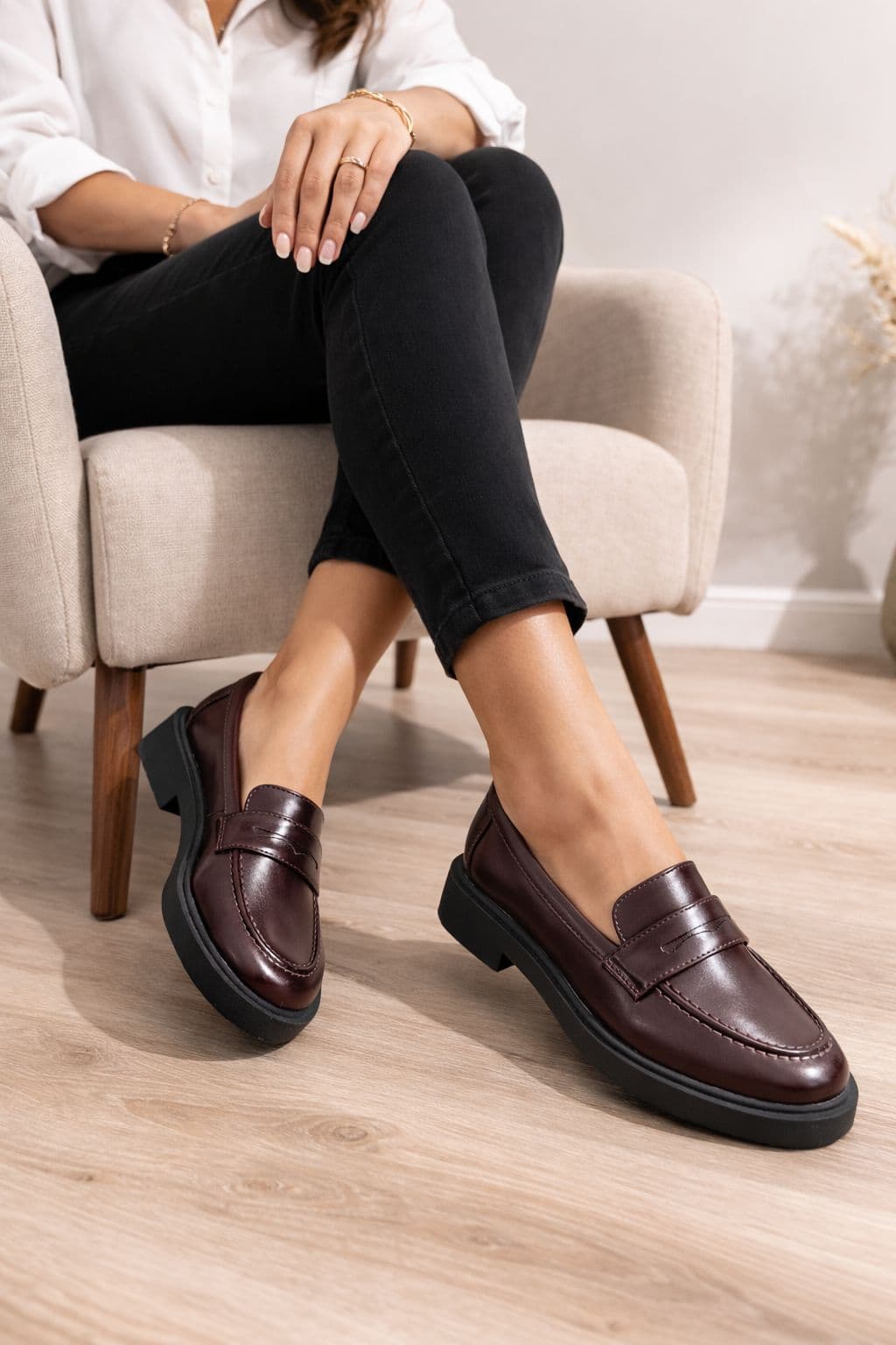 Mocassim Tratorado Preto Feminino