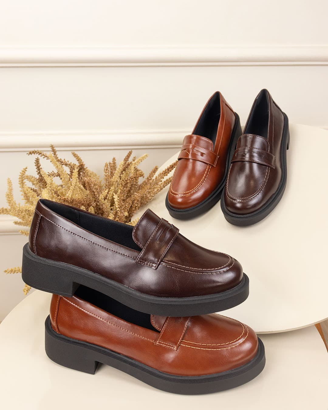 Mocassim Tratorado Preto Feminino